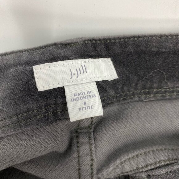 J Jill Charcoal Gray Velvet Velour Pants Jeans Stretch Taper Womens 8 Petite - Picture 3 of 4